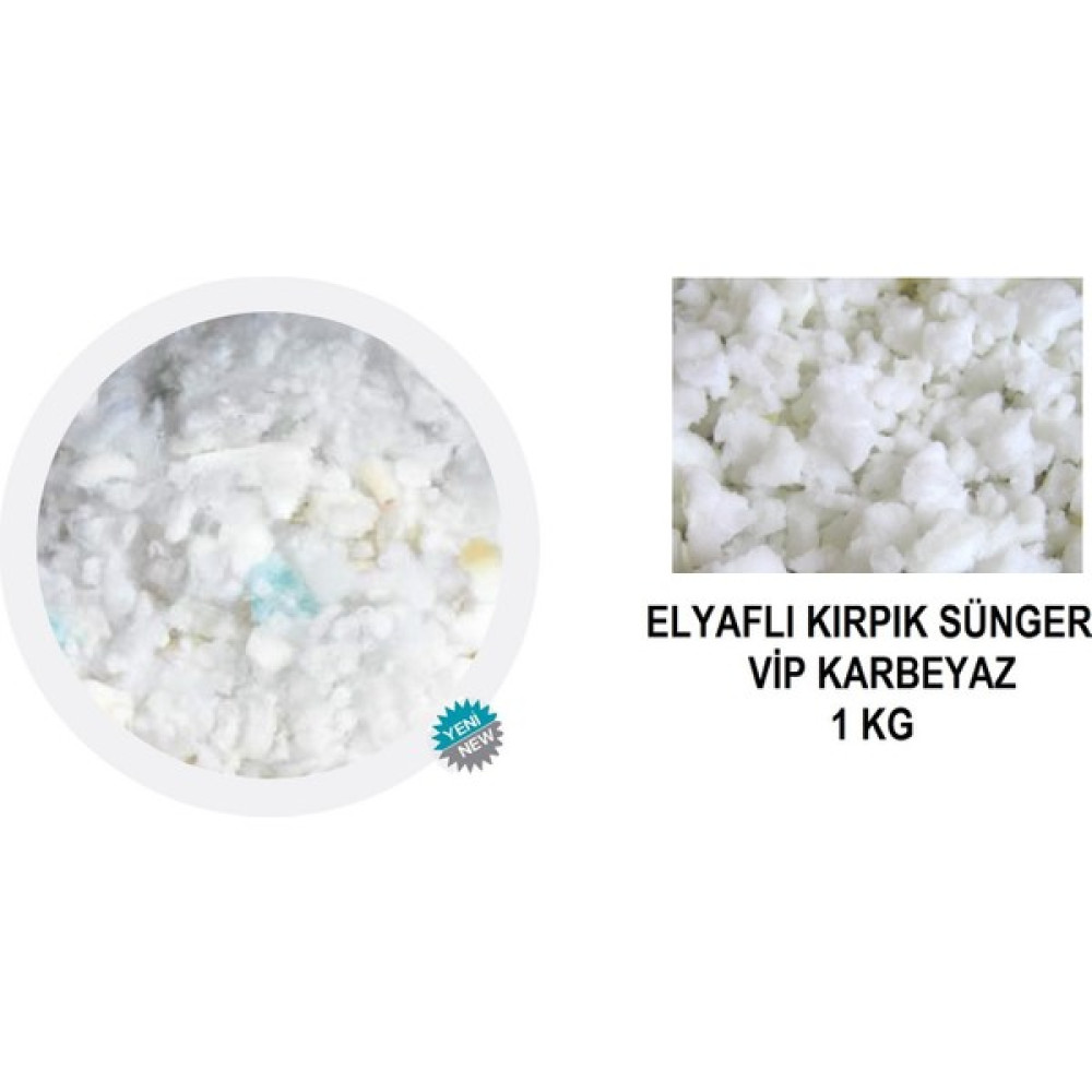 Vip Home Concept Elyaflı Kırpık Sünger Kar Beyaz Elyaflı Kırpık 1 kg Mobilya Koltuk Minder Kırlent Dolgu Kırlent / Mobilya Yastığı Fiyatı
