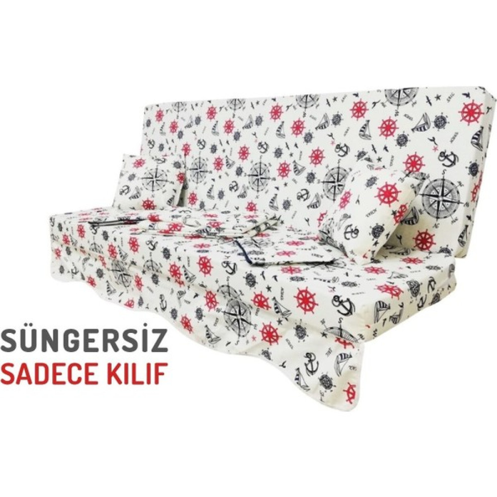 Vip Home Concept Süngersiz Salıncak Minderi Kılıfı 3 Kişilik Kılıf Çapa Bahçe Minderi Bahçe Salıncağı Fiyatı
