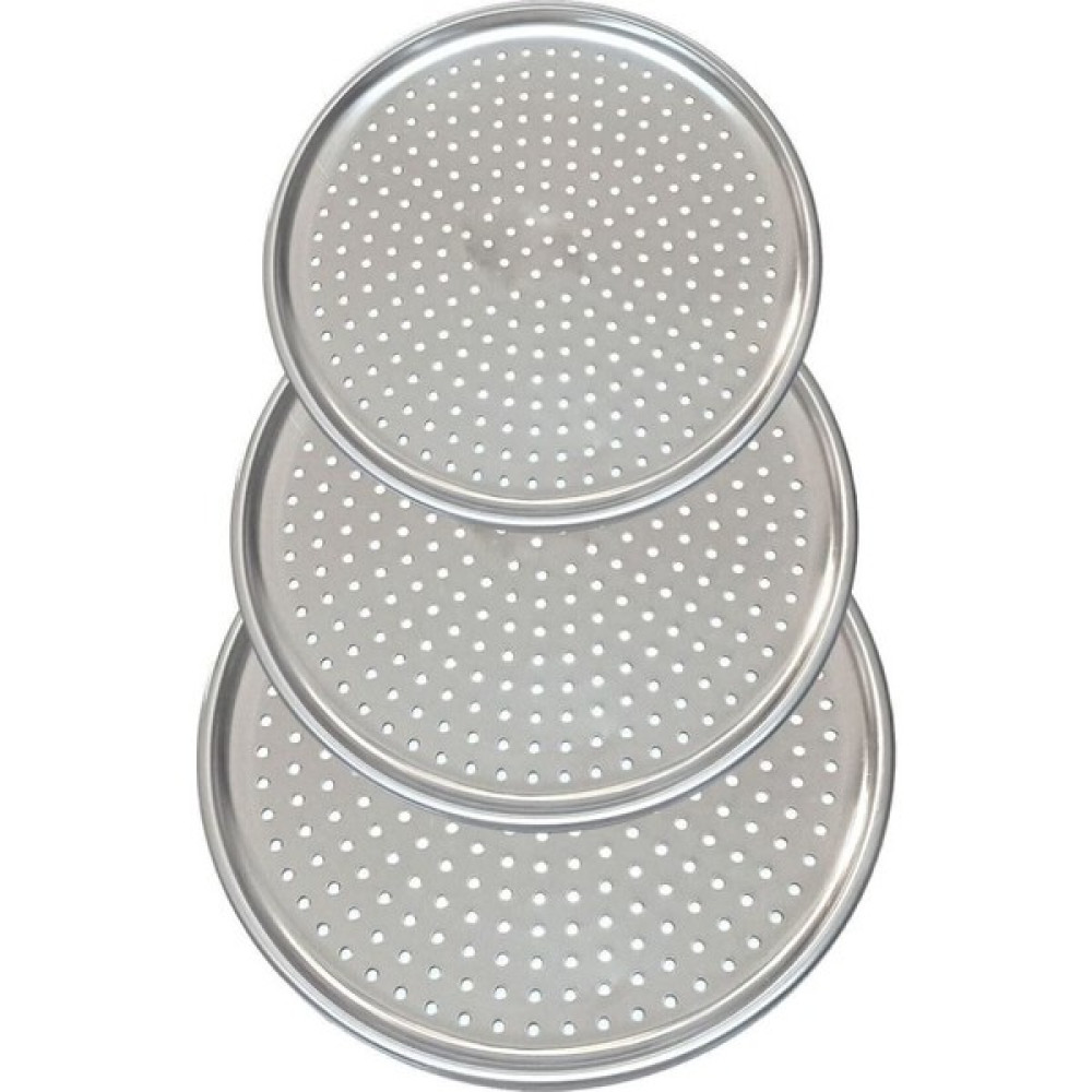 Vip Kitchen Lüx Çelik Delikli Pizza Tepsisi 28-31-36 cm 3'lü Set Servis Tepsisi Fiyatı