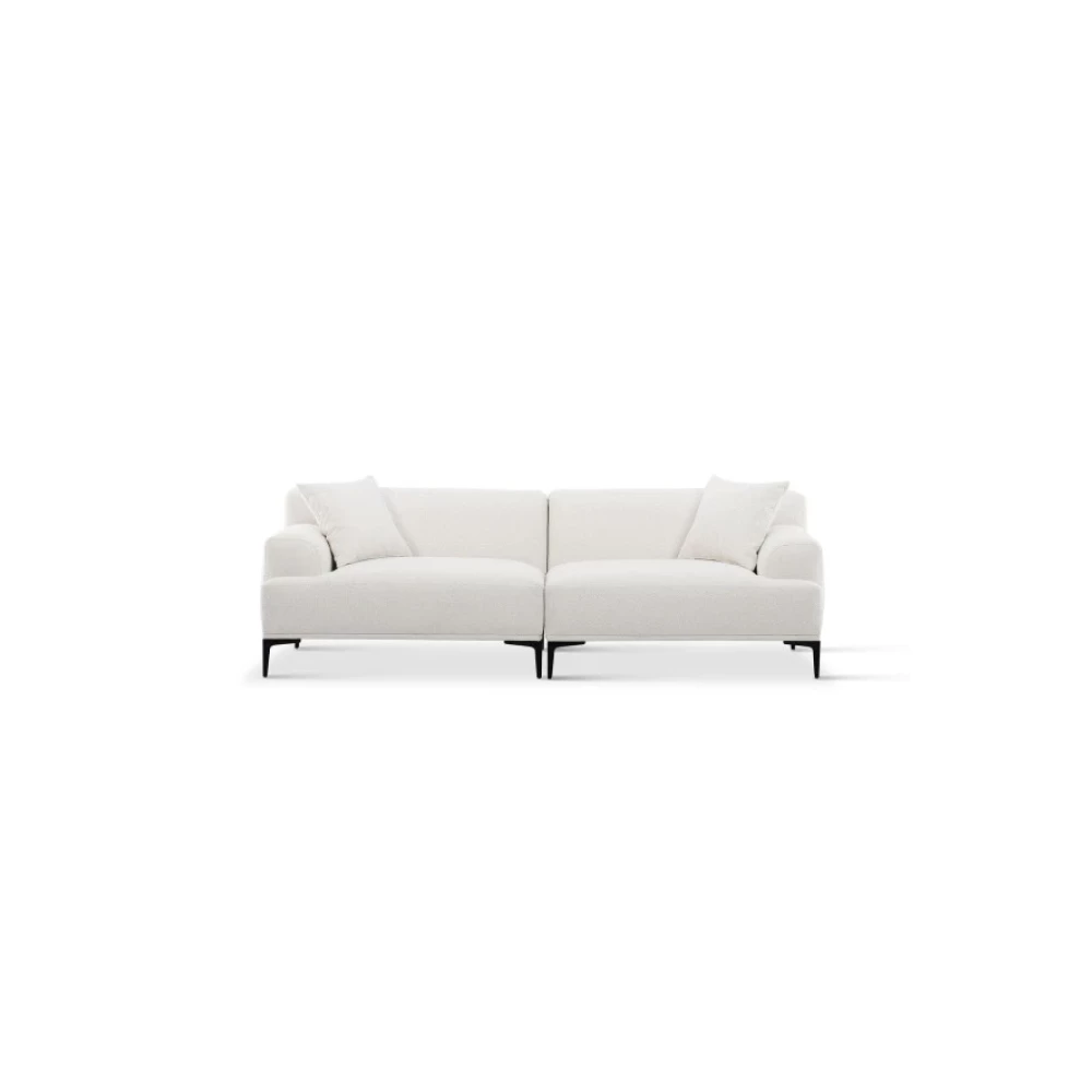 Vipa Home New York Beyaz Modüler Metal Ayak Üçlü Koltuk Oturma Grubu & Köşe Takımı Fiyatı