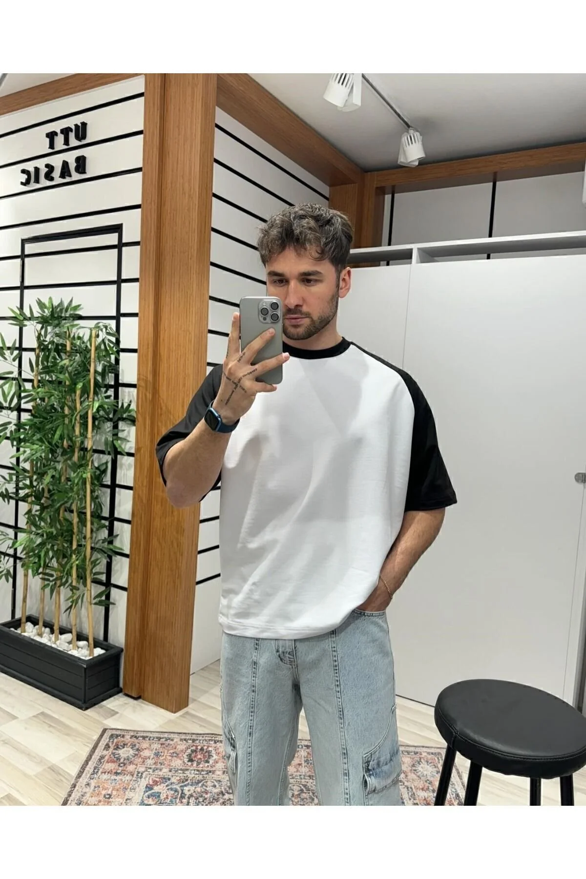 viperkombin Oversize Erkek Bisiklet Yaka Reglan Tişört S Beden" Bayan T-shirt Fiyatı