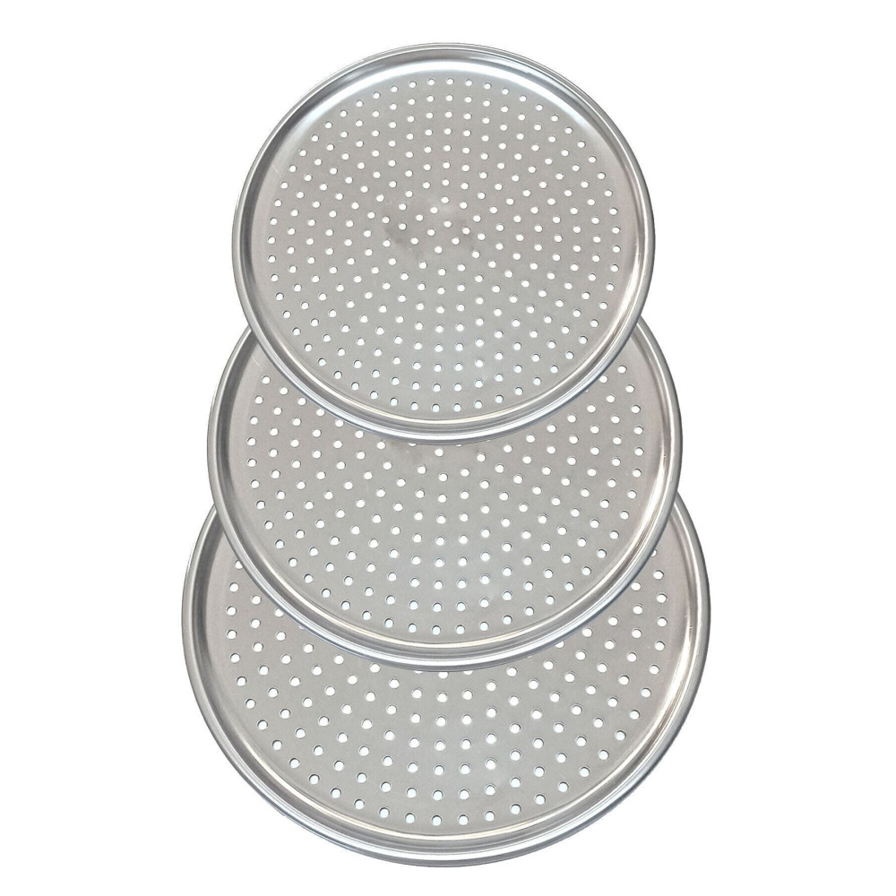 Vipkitchen 3lü Set Lüx Çelik Delikli Pizza Tepsisi 28-31-36 Cm Tepsiler / Fırın Kapları Fiyatı