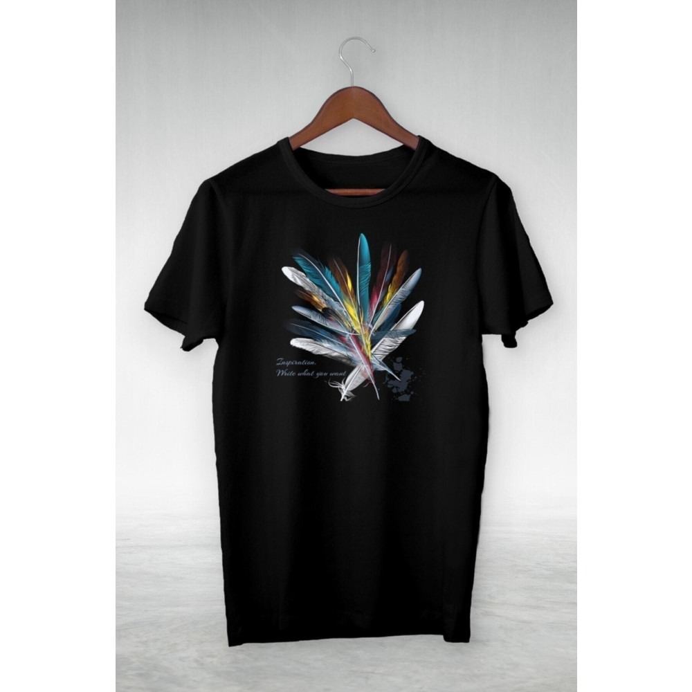 viptasarımtshirt Unisex Siyah Inapıratıon Wrıte What You Want Vip Tasarım Tshirt XL Beden Bayan T-shirt Fiyatı