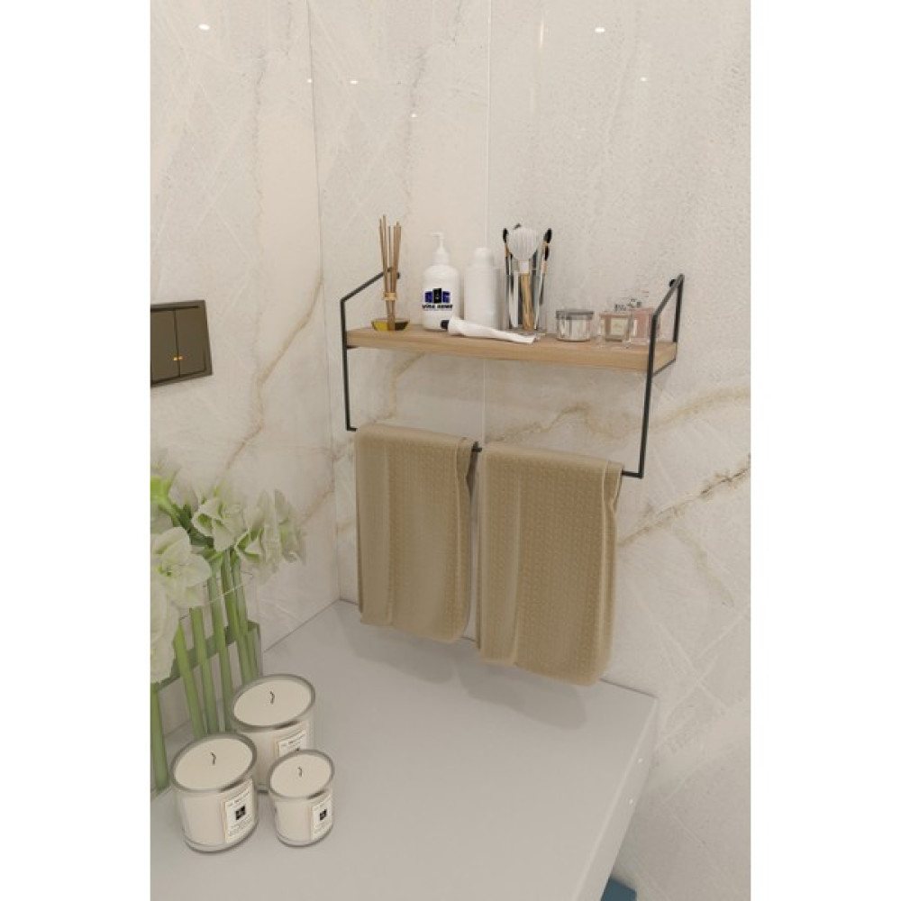 Virahome Banyo Mutfak Havluluk Dekoratif Metal Havluluk Düzenleyici Raflı Havluluk Havlu Askısı Duvar Rafı - Şeffaf Banyo Askılık Fiyatı