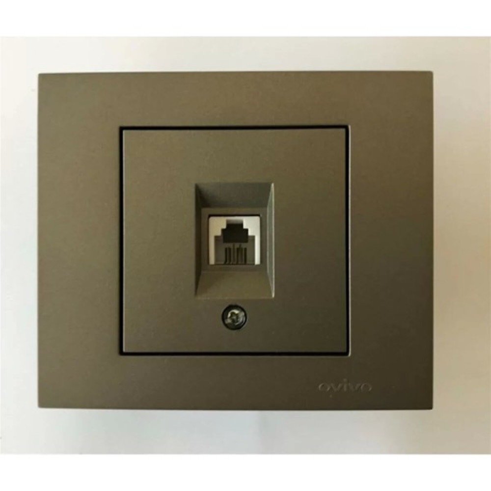 Viralighting Ovivo Grano Antrasit Nümeris Cat3 RJ11 ( Telefon Prizi ) Prizler Fiyatı
