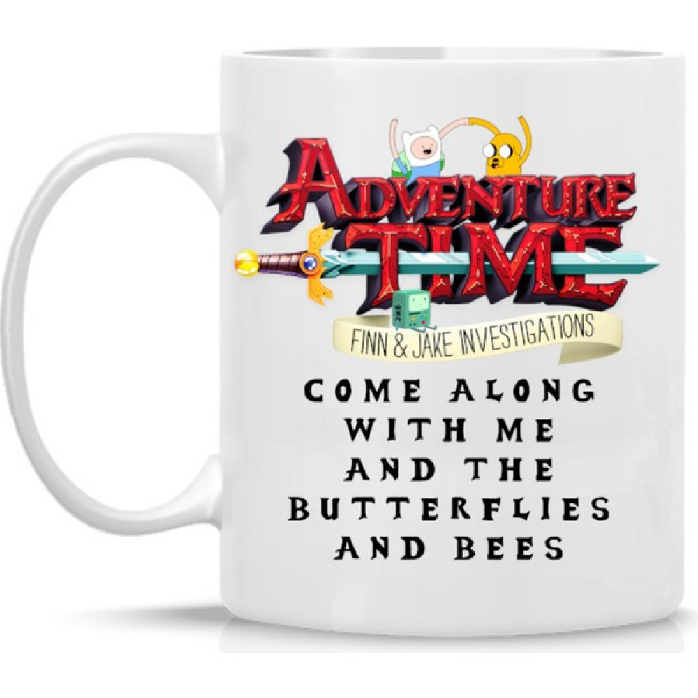 Virinora Adventure Time Çizgi Filmi Baskılı Kupa Bardak - Beyaz - 300 ml Fincan / Bardak / Kahve Takımı Fiyatı