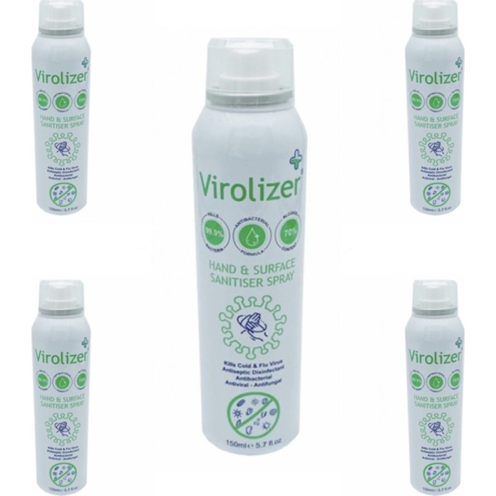 Virolizer Plus El Ve Yüzey Dezenfektan Spreyi ( 5 Adet ) - 500 ml Hijyen ve Temizlik Fiyatı