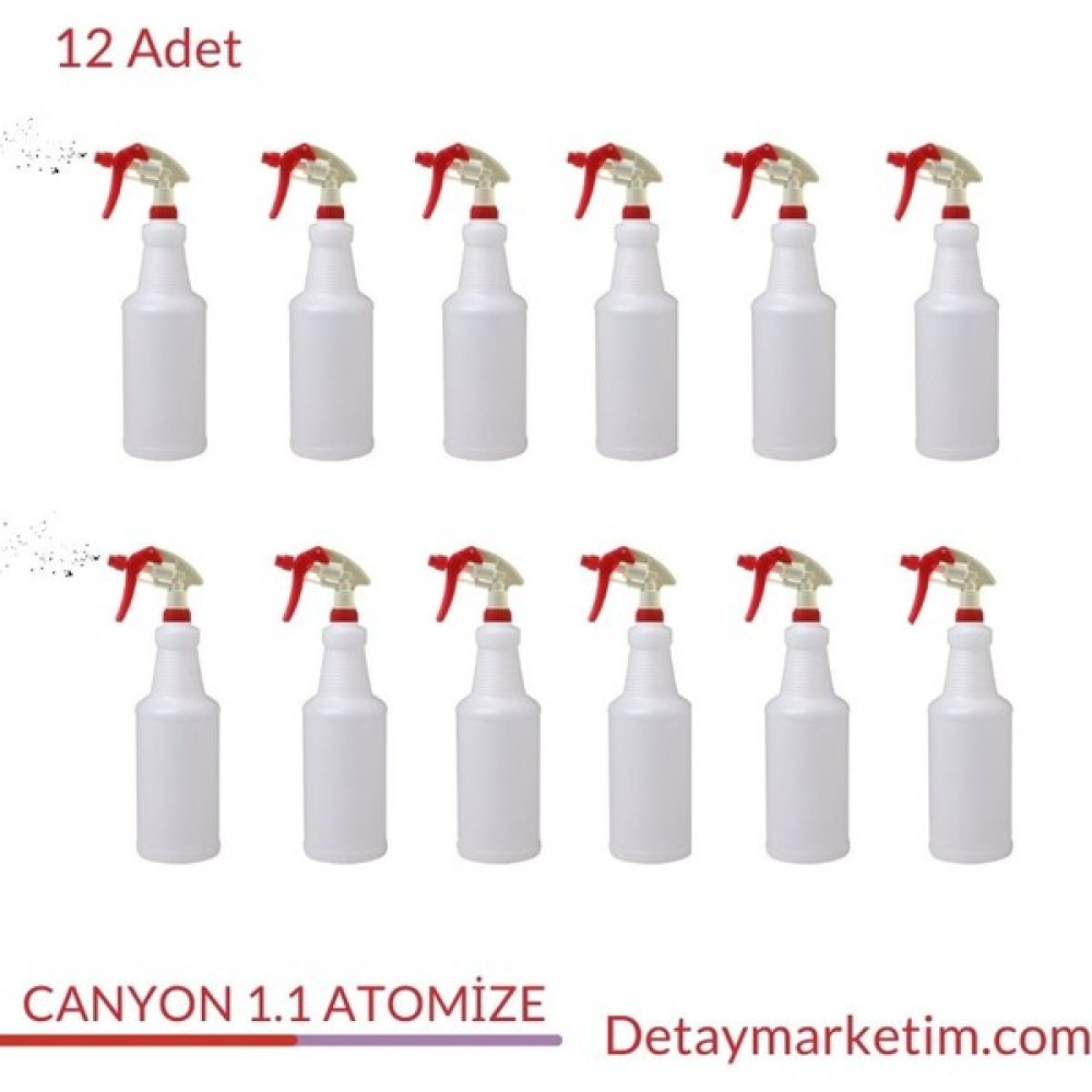 Virtues 12 Adet Canyon Kimyasal Dayanımlı Sprey + 1000ML Konik Şişe Oto Yıkama Ürünleri Fiyatı