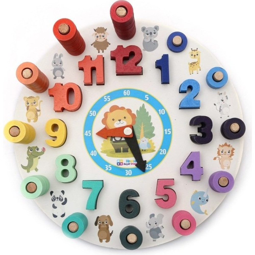 Visal Toys Ahşap Eğitici Oyuncak Geometrik Şekilli Logaritmik Saat - Renkli Oto Boyaları Fiyatı