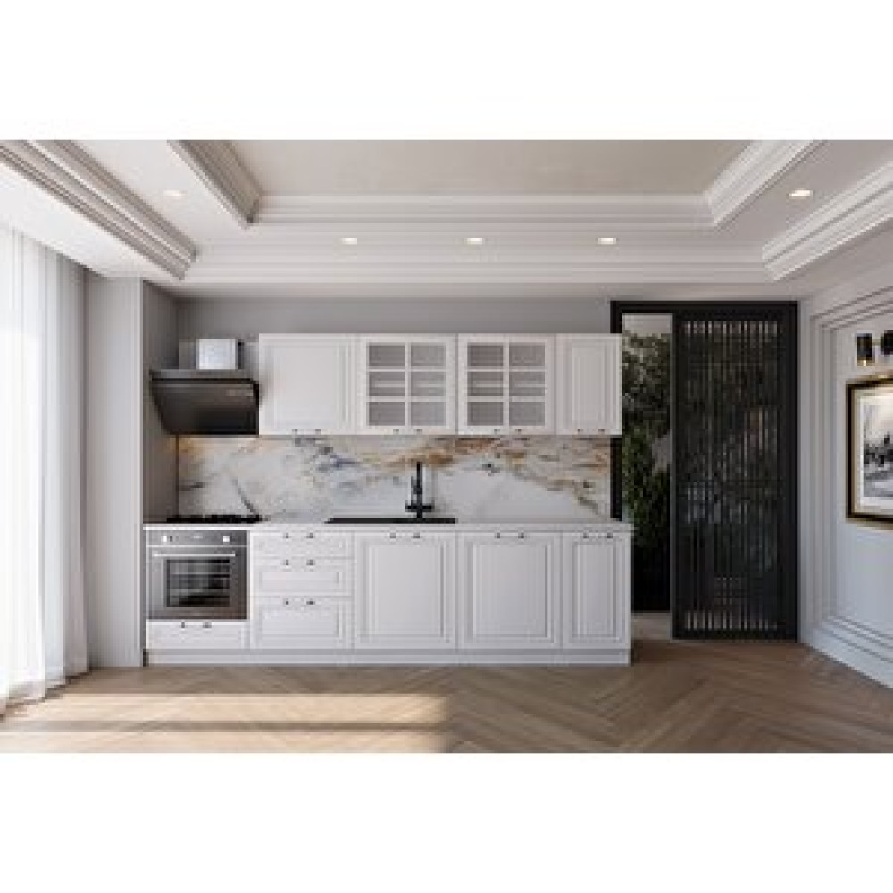 Visas Concept 280 Cm Mdf Gövde Membran Kapak Üç Çekmeceli Ecrin Hazır Mutfak - Beyaz -tezgah dahi̇l Mutfak Dolabı / Mobilyası Fiyatı