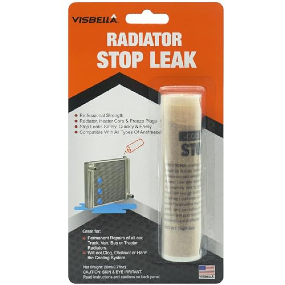 Visbella Radiator Stop Leak Sealer Conditioner Radiator Repair Kit Car Heater Core, Freeze Plugs, Cooling System & Radiator Repair (Tube, pcs, 1)