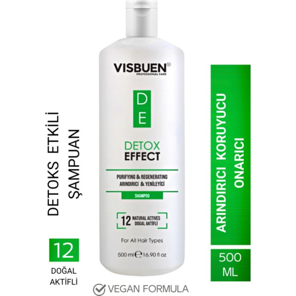 Visbuen Detox Etkili 12 Doğal Aktifli Arındırıcı Onarıcı Ve Işlem Öncesi Sonrası Koruyucu Tuzsuz Şampuan Şampuan ve Saç Kremi Fiyatı