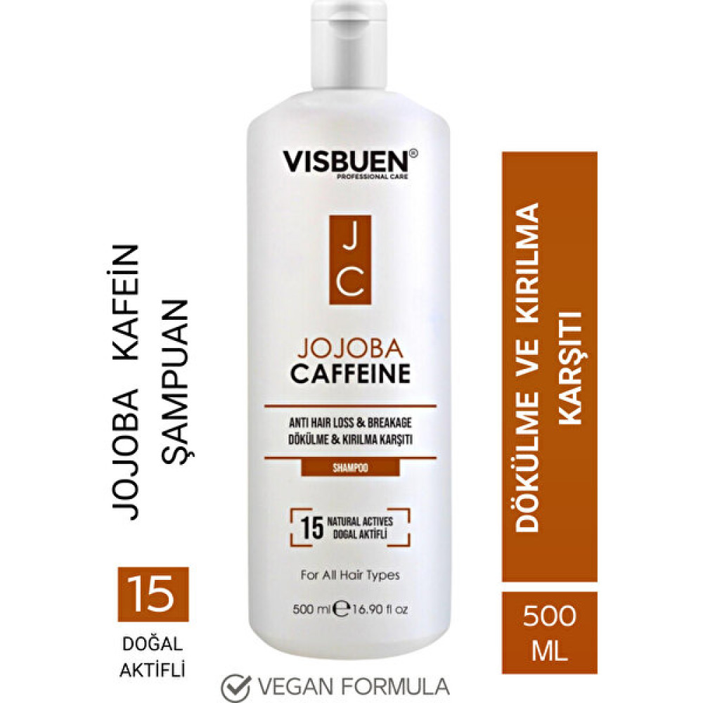 Visbuen Jojoba & Kafein 15 Doğal Aktifli Saç Dökülmesine Ve Kırılmasına Karşı Şampuan Şampuan ve Saç Kremi Fiyatı