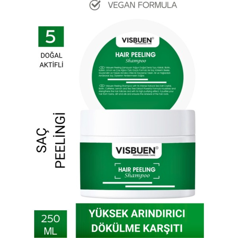 Visbuen Saç Peelingi Yüksek Arındırıcı Kök Besleyici ve Deri Yenileyen Dökülme Karşıtı Peeling Şampuan Saç Bakım Maskeleri & Serumlar & Spreyler Fiyatı