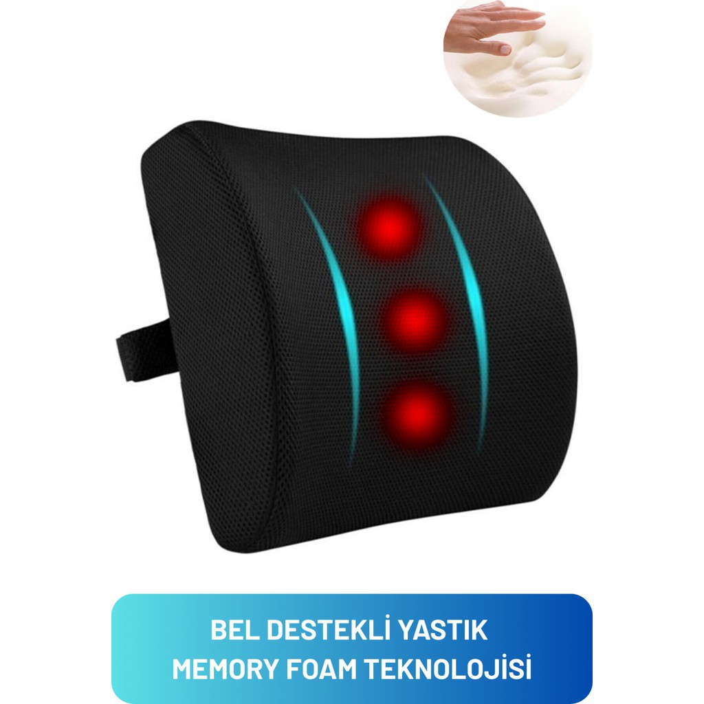 Visco Bel Destek Minderi Ortopedik Visko Yastık Bel Sırt Destek Minderi Yastık Kılıfı Fiyatı