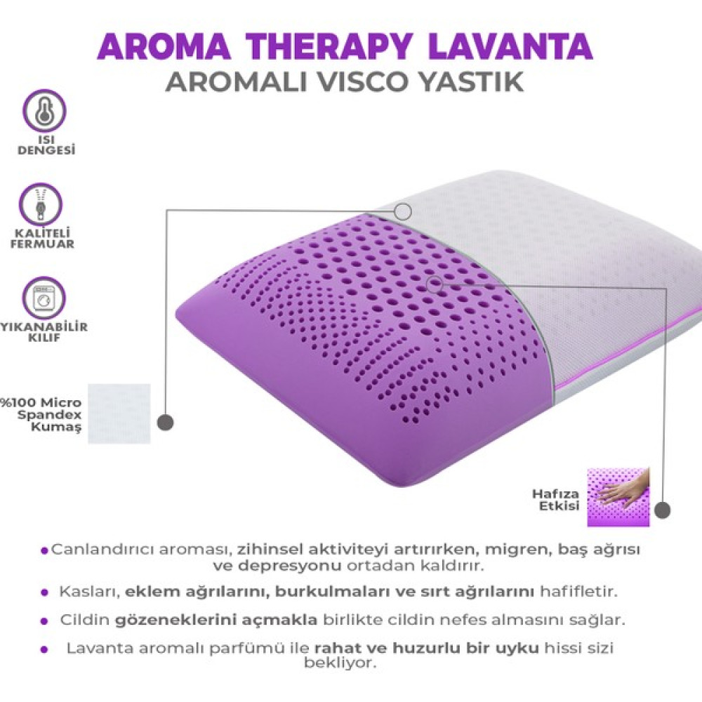 Visco Foam Aroma Terapi Hava Kanallı Visco Yastık Yastık Fiyatı