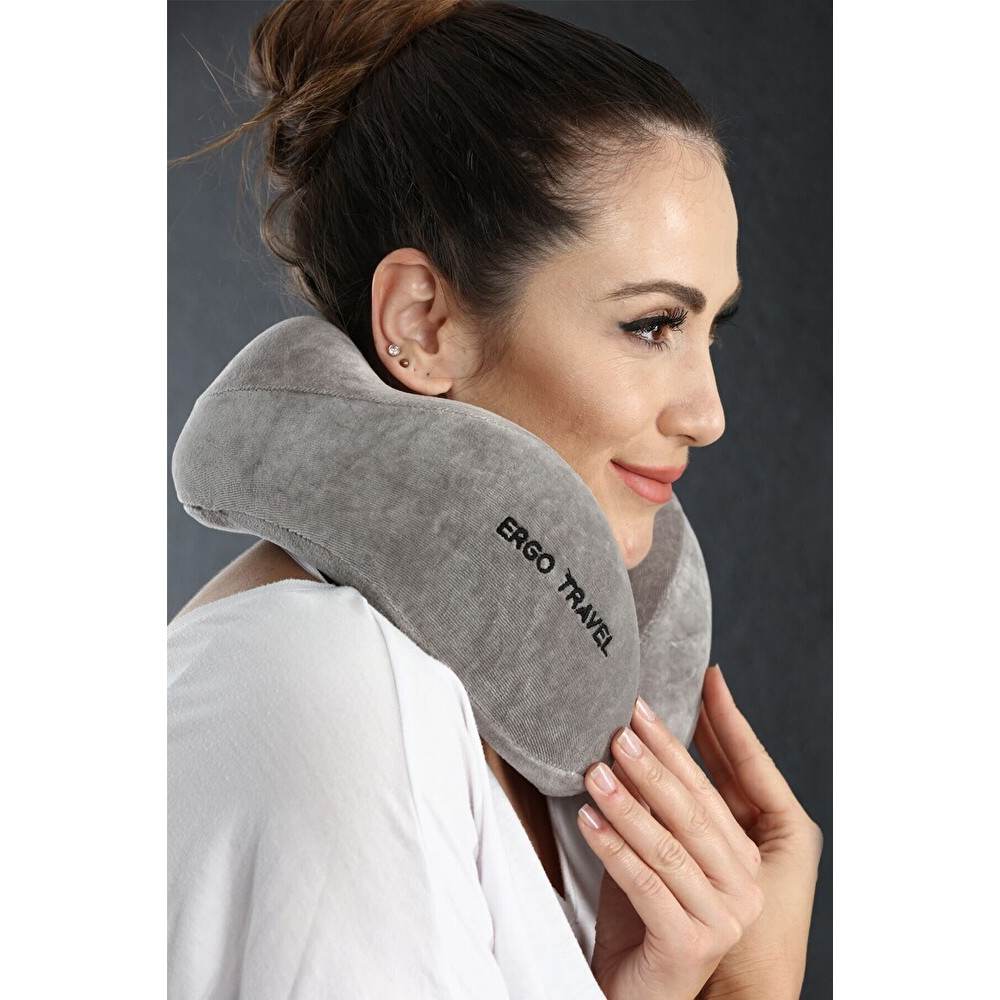 Visco Foam Ortopedik Boyun Comfort Gri Seyahat Yastığı Visco Yastık Yastık Fiyatı