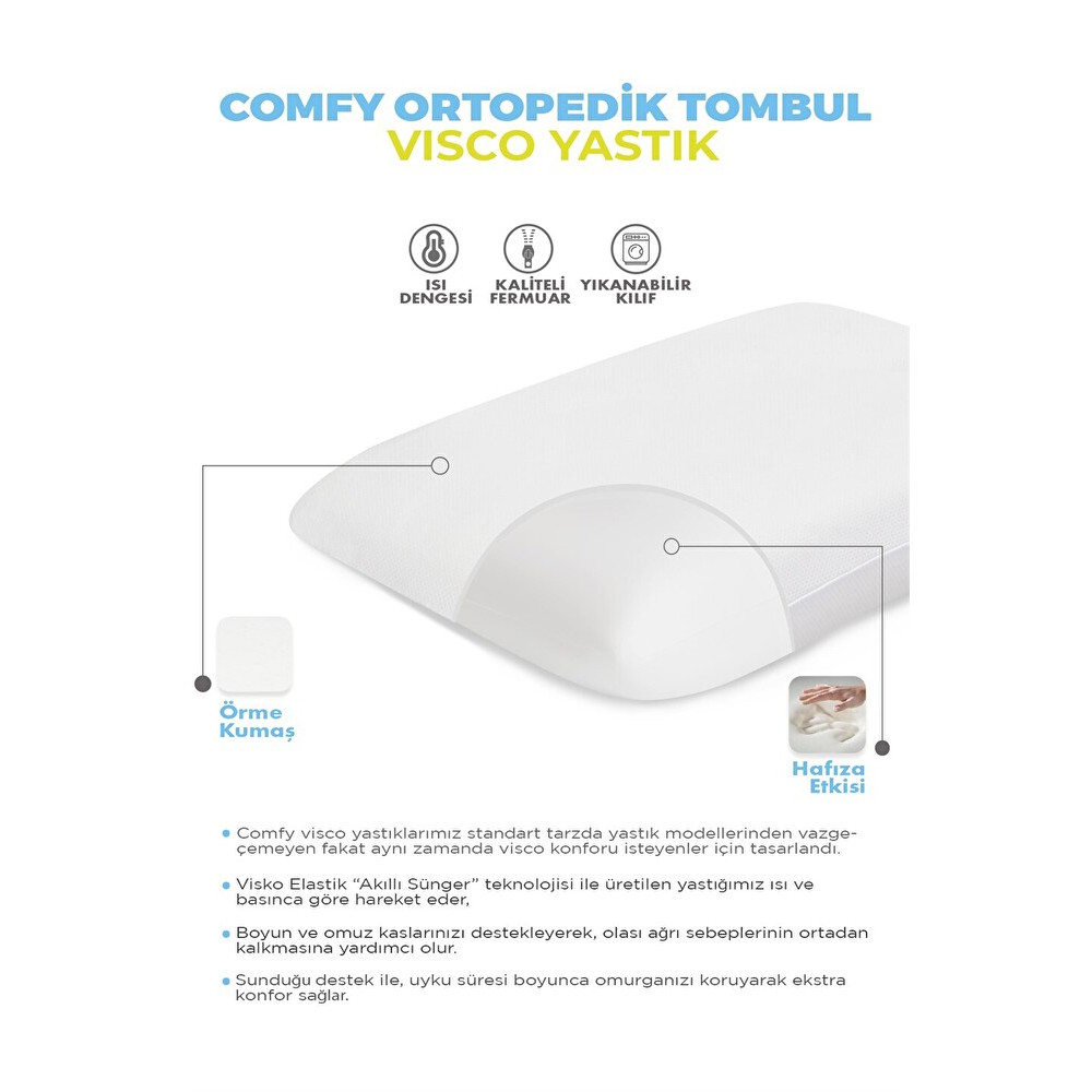 Visco Foam Ortopedik Tombul Comfy Visko Yastık Yastık Fiyatı