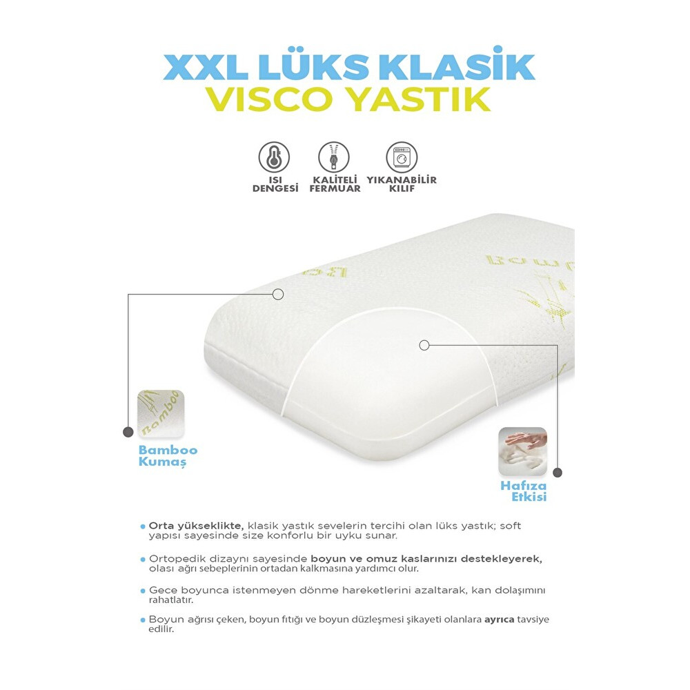 Visco Foam XXL Ortopedik Visco Klasik Yastık Visco Yastık Yastık Fiyatı