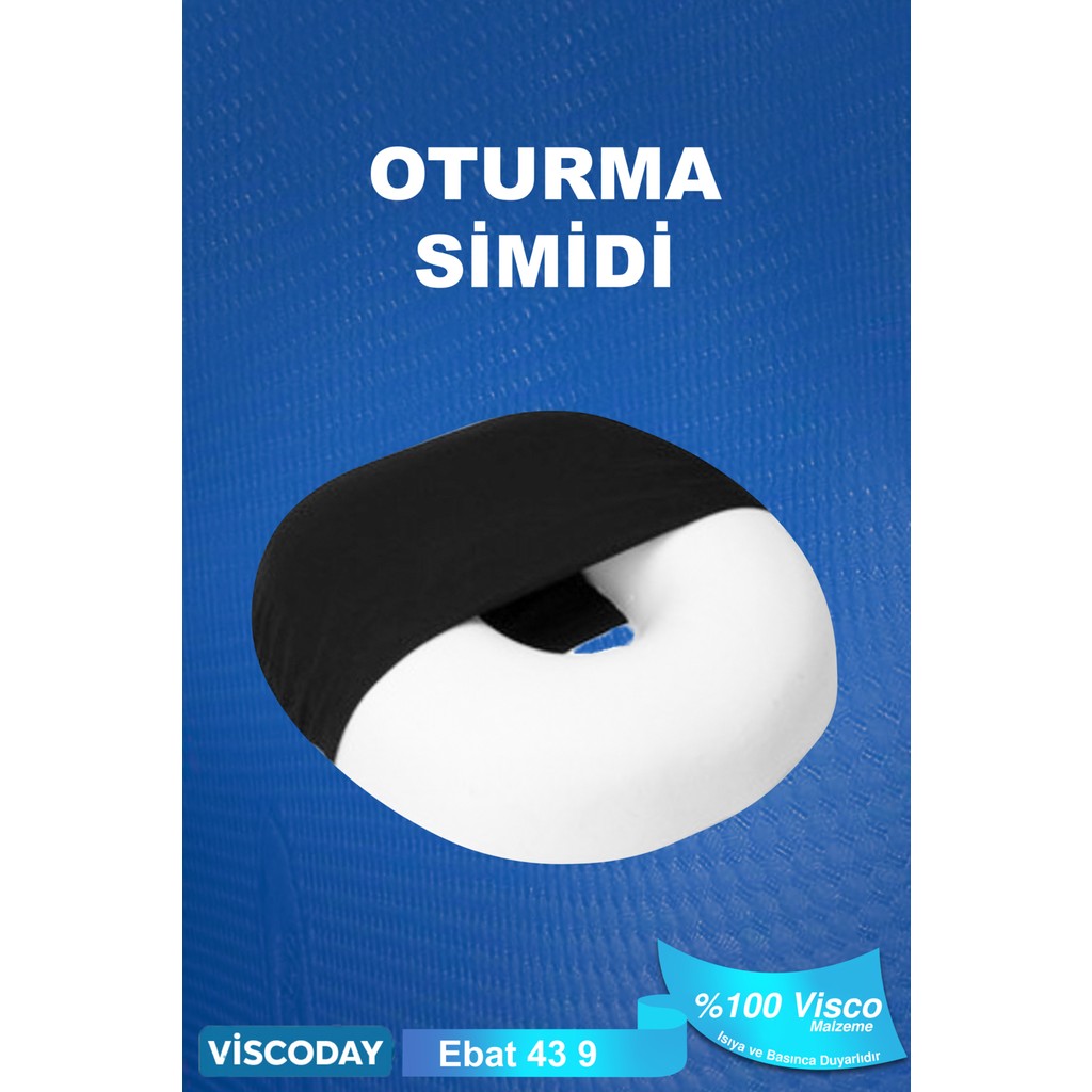 Visco Oturma Simidi Ortopedik, 43 x 43 x 9, D Model - Gri - 43 x 43 cm Diğer Fiyatı