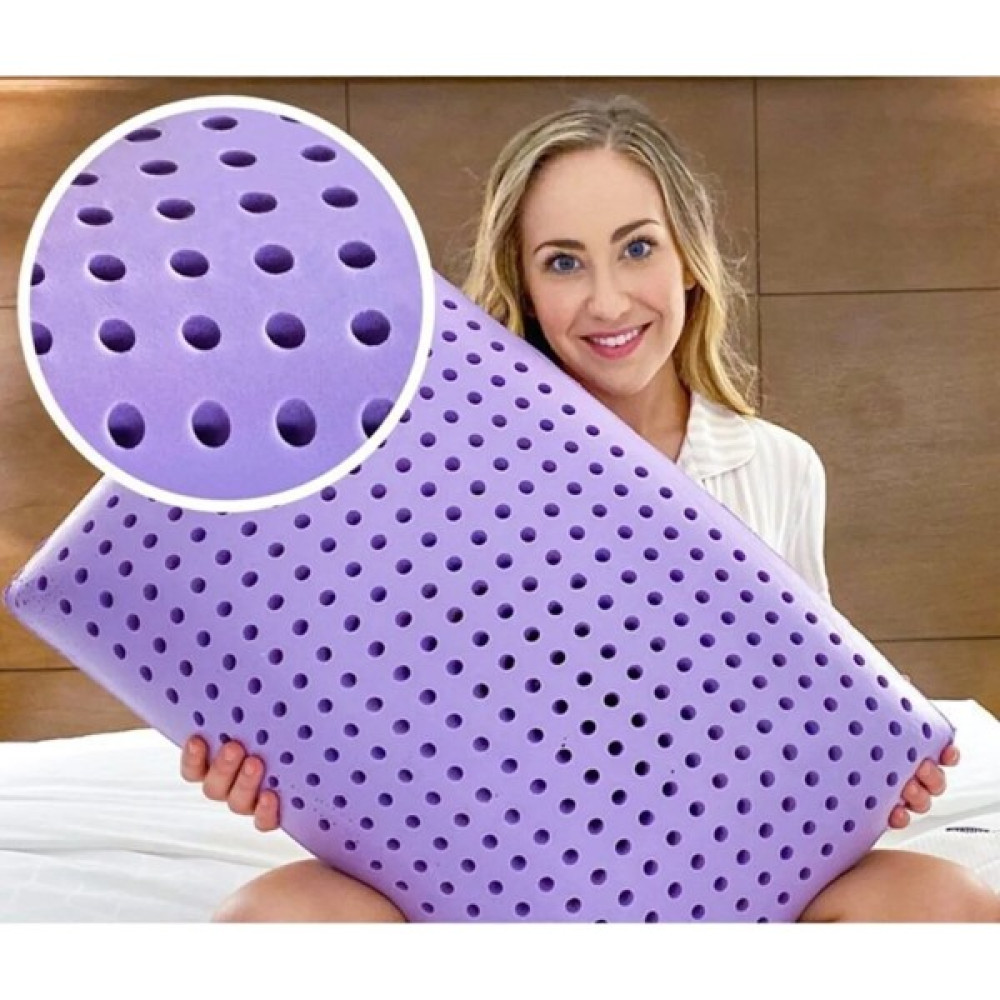 Visco Planet Ortopedik Yastık Visco Yastık Boyun Yastığı Boyun Fıtığı Yastığı Ortopedik Boyun Yastığı - 60 x 40 cm - Mor Yastık Fiyatı