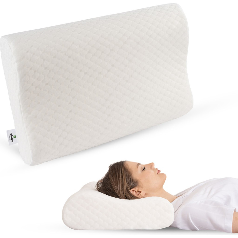 Visco Planet Visco Yastık Destekli Ortopedik Yastık Visco Boyun Yastığı - 55 x 35 cm - Beyaz Yastık Fiyatı