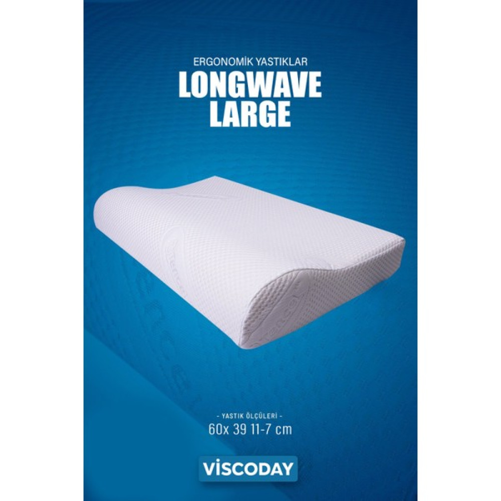 Viscoday Ortopedik Visco Yastık Boyun Fıtığı Boyun Düzleşmesi Destekli Lüks Ortapedik Yastık. - 60 x 40 cm - Beyaz Yastık Fiyatı