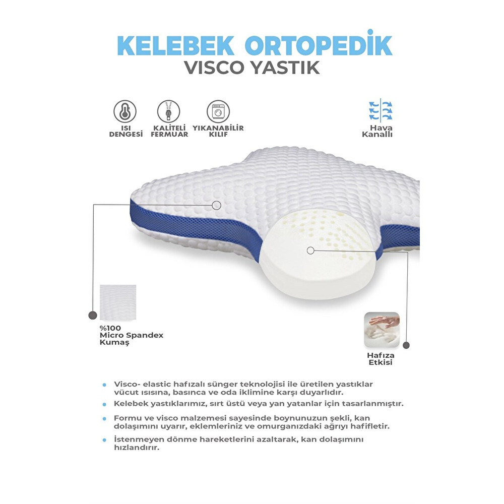 Viscofoam Boyun Destekli Kelebek Visco Yastık Yastık Fiyatı