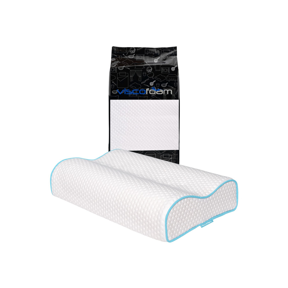 Viscofoam Çift Taraflı Yüksek Boyun Destekli Ortopedik Yastık Visco Yastık - 55x35x12-11cm Yastık Fiyatı