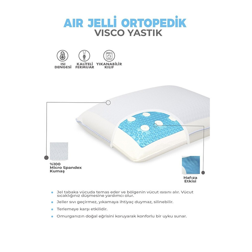 Viscofoam Ortopedik Hava Kanallı Air Jelli Visco Yastık Yastık Fiyatı