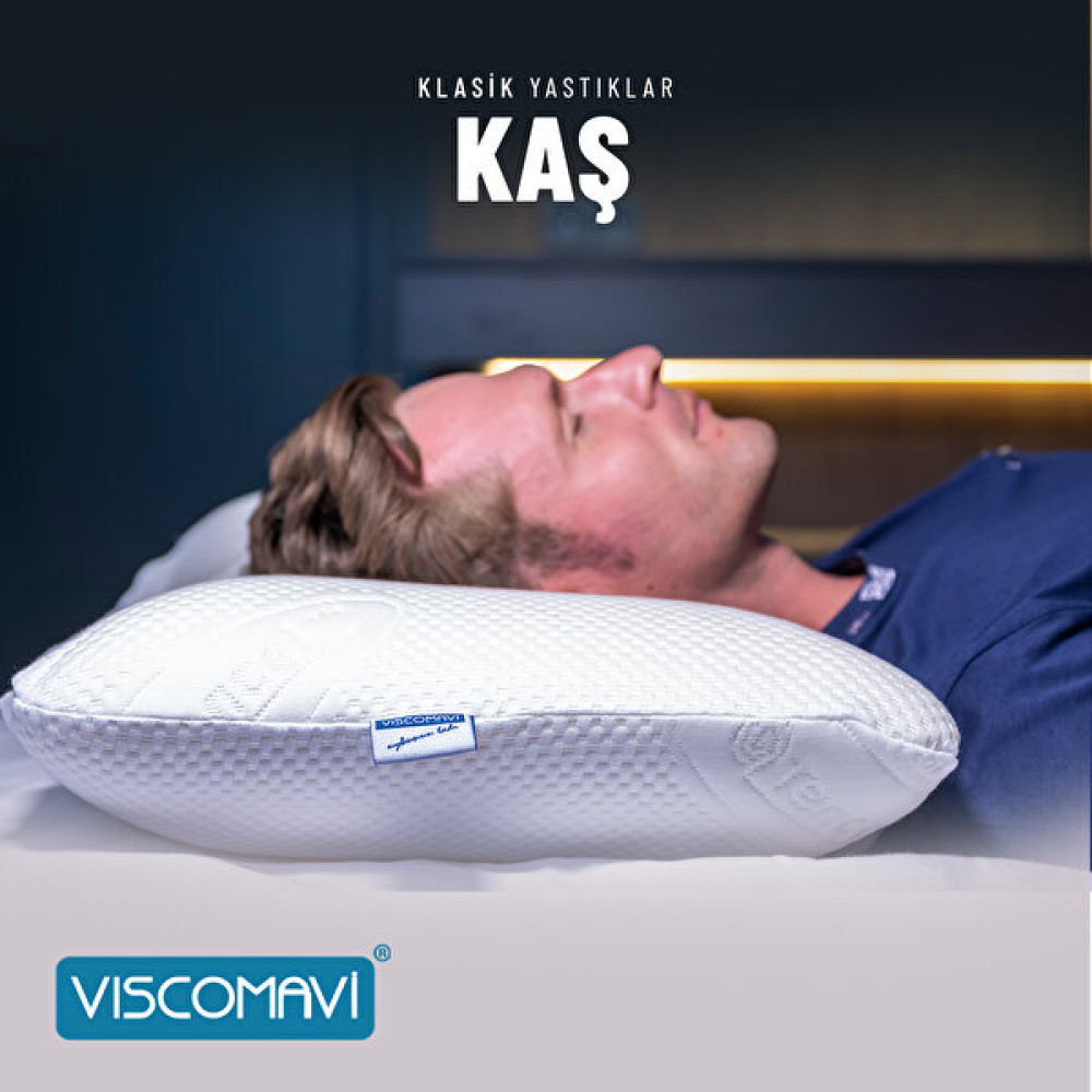 Viscomavi Kaş Ortopedik Visco Yastık Klasik Hafızalı Visco Yastık - Beyaz - 40 x 70 cm Yastık Fiyatı