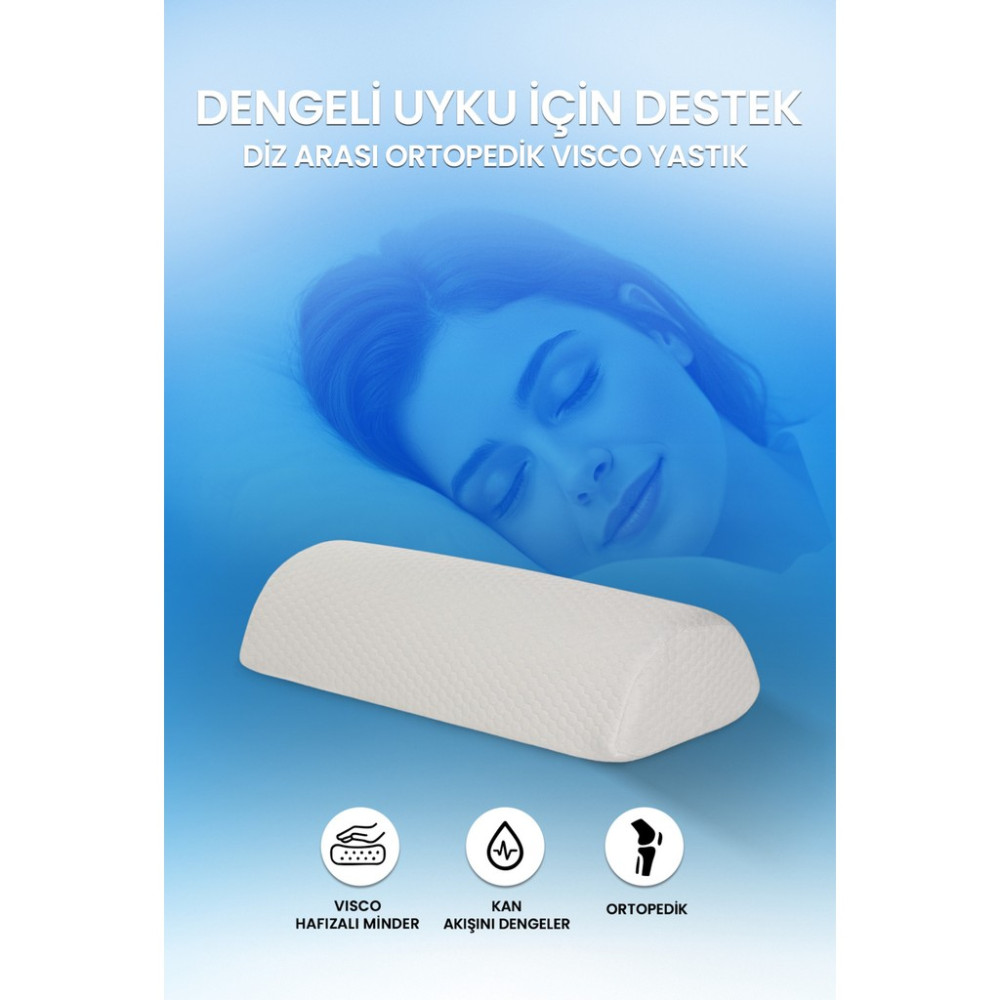 Viscomina Çok Amaçlı Ortopedik Horlama Yastığı Boyun ve Sırt Destekli Uyku Yastığı 50X18 - Standart - Beyaz Yastık Fiyatı