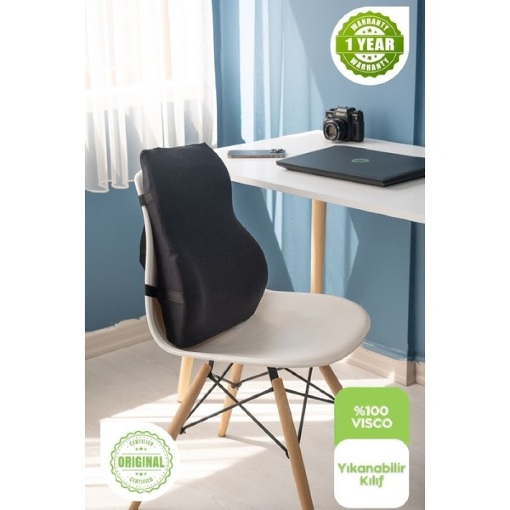 Viscomina Visco Bel Yastığı Sırt Minderi Ortopedik Bel Minderi Ortopedik Sırt Yastığı %100 Visco Destek Minde - 10 x 30 cm - 10 x 43 cm Diğer Fiyatı