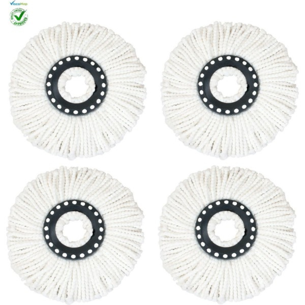 Viscomop Döner Başlıklı Mikrofiber Mop Yedeği 2'li Set - Beyaz Temizlik Malzemeleri Fiyatı
