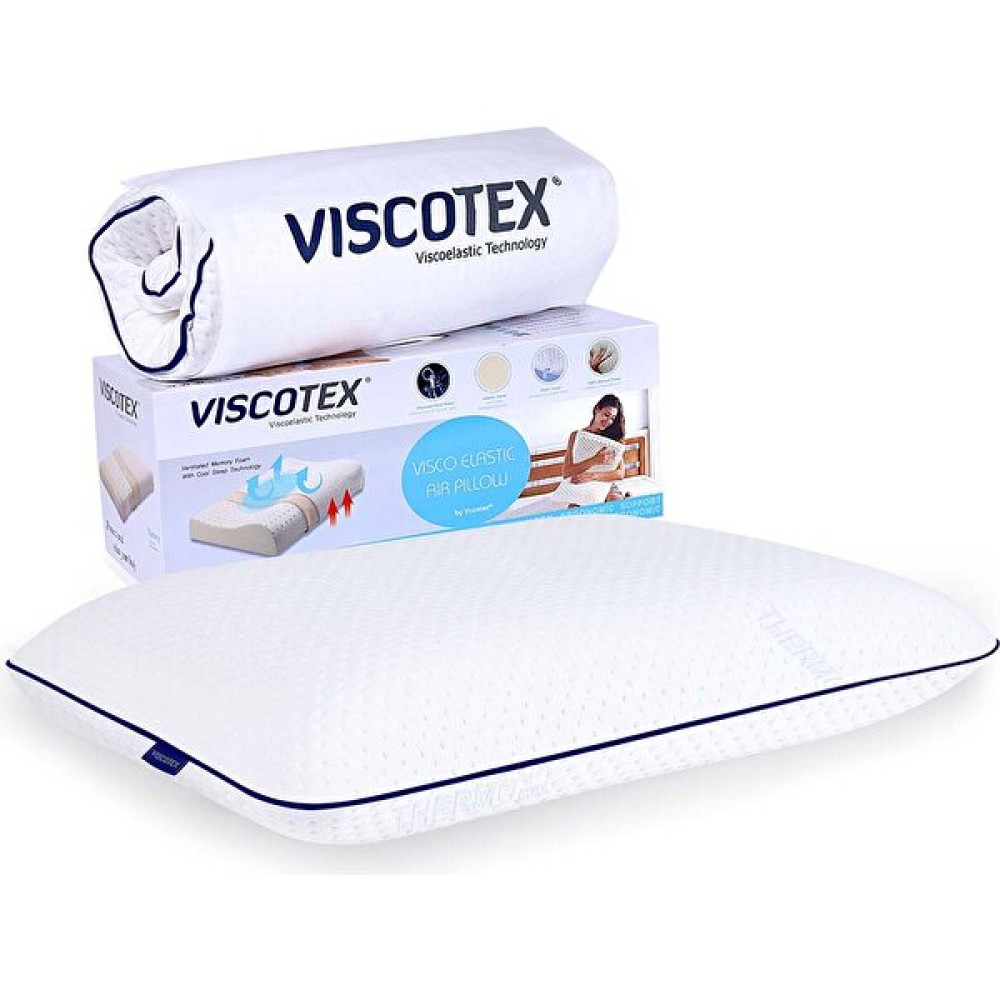 Viscotex Boyun Destekli Tombul Yastık 56x37x12 cm, Beyaz - 60 x 40 cm Yastık Fiyatı