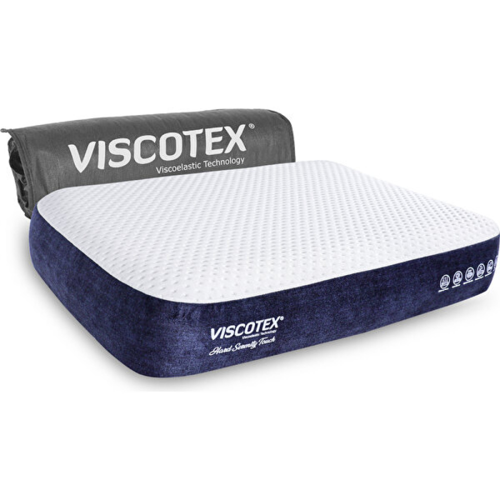 Viscotex Hard Serenity Ergonomik Visco Yastık 65X43X12CM | Boyun Ağrıları Için Sert Hafızalı Baş Yastığı - 65 x 43 cm - Lacivert Yastık Fiyatı