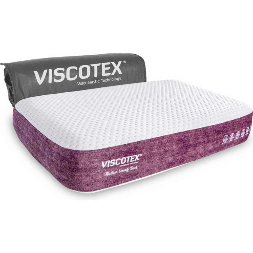 Viscotex Medium Serenity Ergonomik Visco Yastık 65X43X12CM, Boyun Ağrıları Için Orta Sert Hafızalı Baş Yastığı - 65 x 43 cm - Pembe Yastık Fiyatı