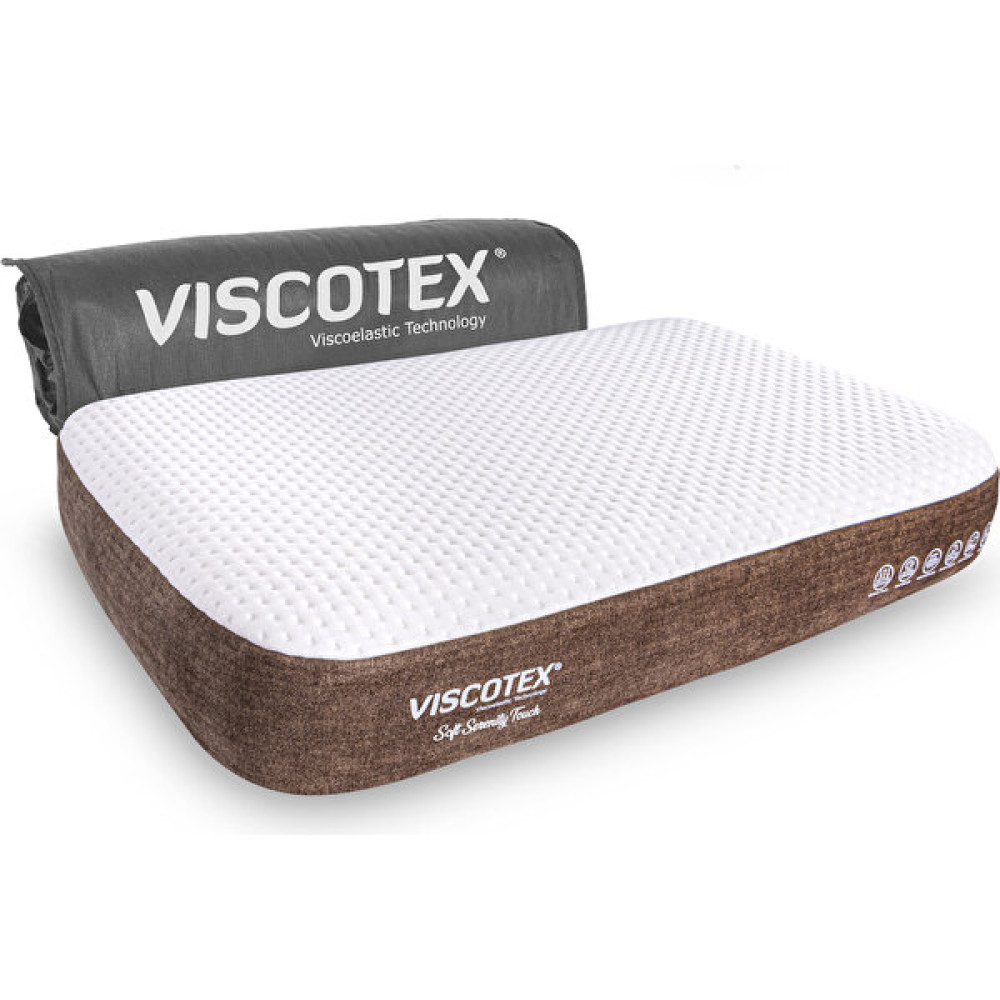 Viscotex Soft Serenity Ergonomik Visco Yastık 65X43X12CM | Boyun Ağrıları Için Yumuşak Hafızalı Baş Yastığı - 65 x 43 cm - Kahverengi Yastık Fiyatı