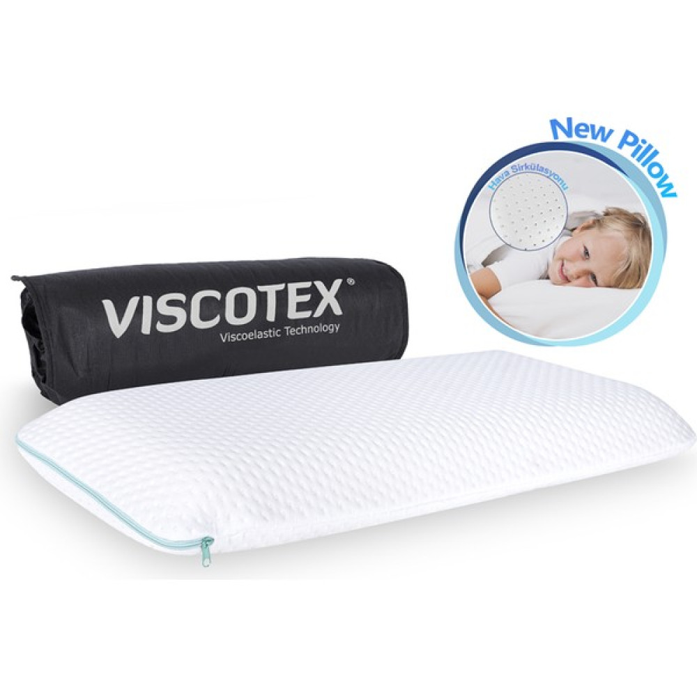Viscotex Visco Kids Pillow 66X33X6 Cm, Beyaz Bebek Yastığı-Kılıfı Fiyatı