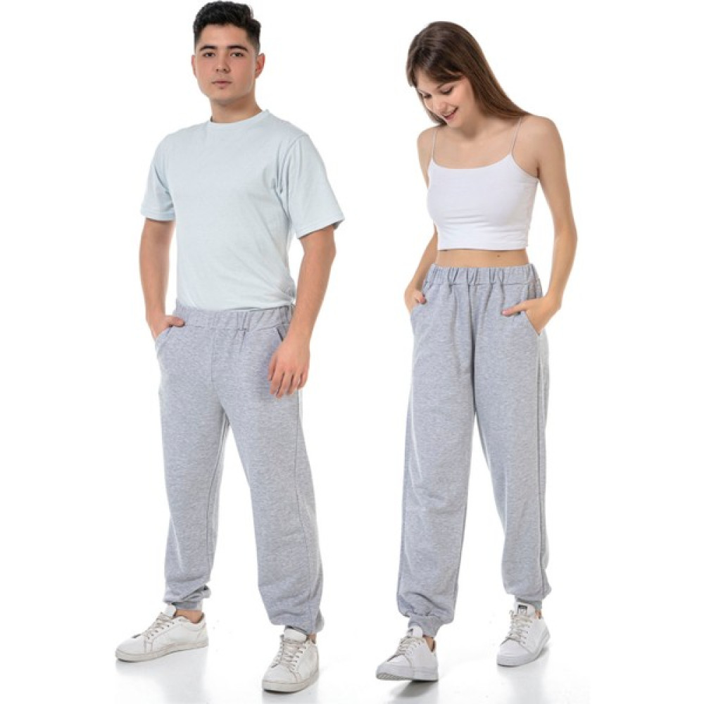 Vıshenka Unisex 3 Iplik Bol Kesim Cepli Gri Renk Eşofman Altı Kadın Eşofman Fiyatı