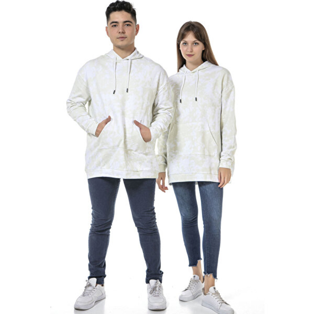Vıshenka Unisex Batik Baskılı 3 Iplik Oversize Kapüşonlu Kanguru Cepli Batik Sweatshirt Bayan Sweatshirt Fiyatı
