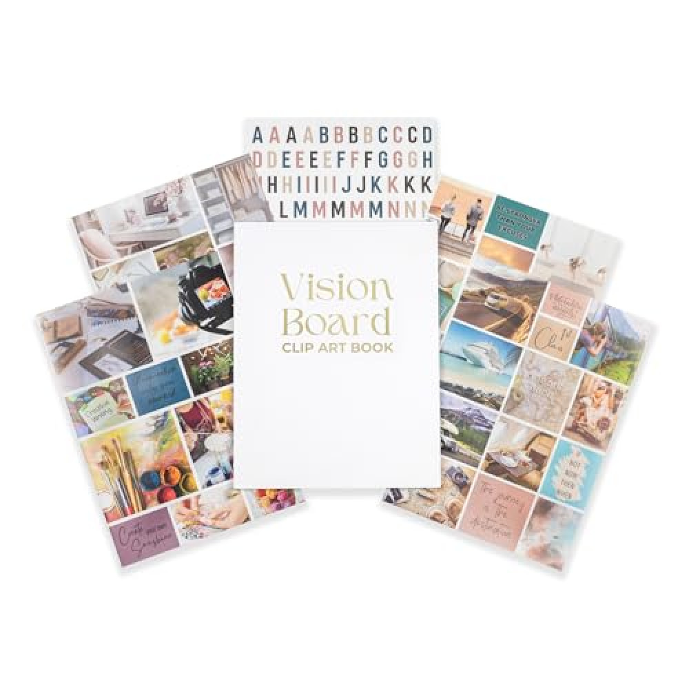 Vision Board Book: 850+ Vision Board Supplies, Letter/Number Stickers & Inspirational Magazine Photos for Women – Complete Vision Board Kit for Collage, Goal Setting & Manifesting Dreams