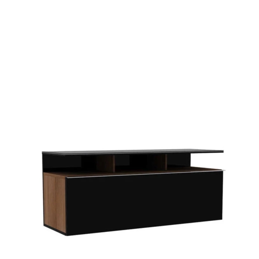 Vision Çekmeceli Tv Sehpası - Sonoma-Parlak Lake Siyah 117X48x40 Cm Tv Ünitesi / Sehpası Fiyatı