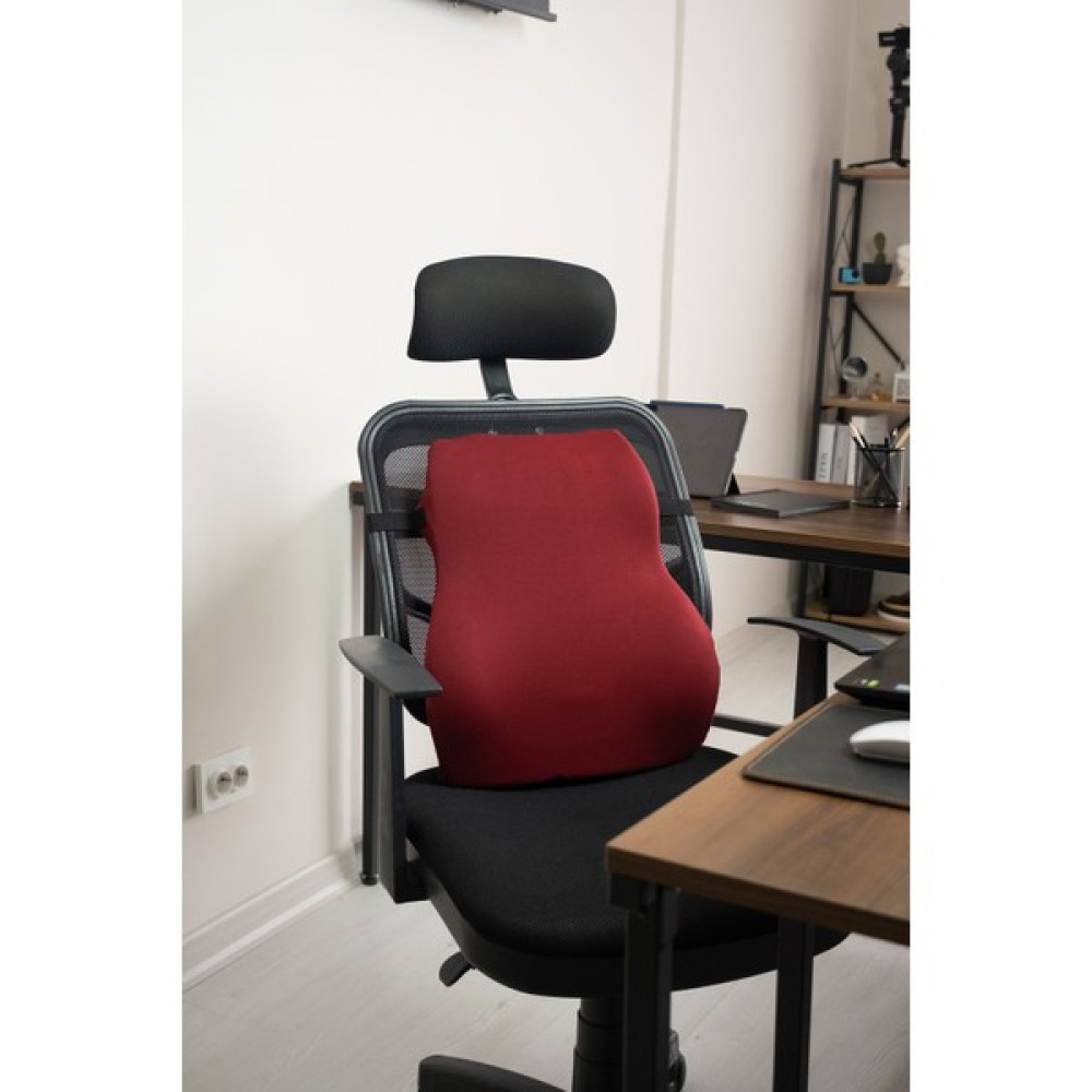 Visko Bel ve Sırt Minderi Yastığı Oto Araç Ofis Koltuk Sırt Bel Destekleyici Minder Yastık Ortopedik - Bordo - 35 x 45 cm Diğer Fiyatı