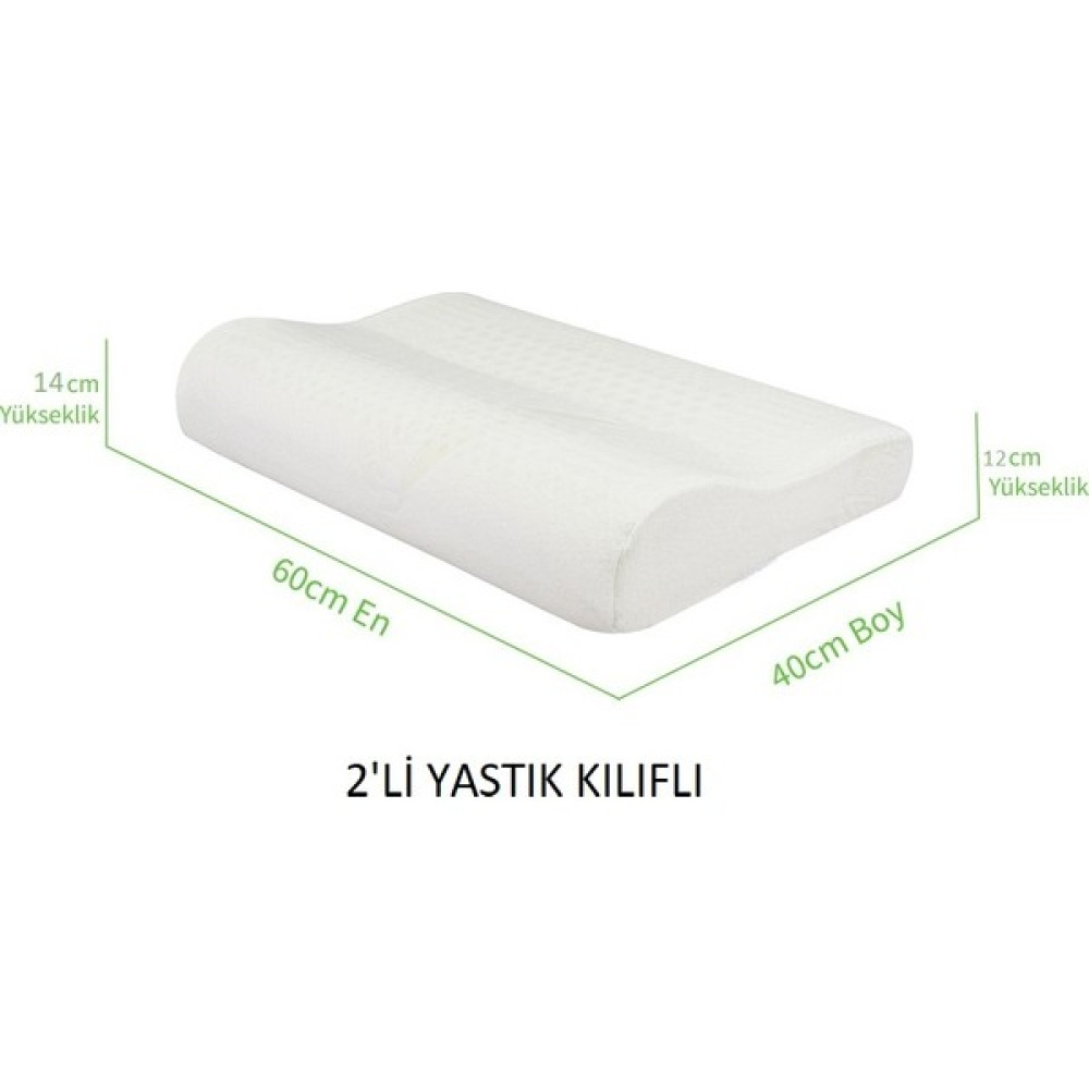 Visko Çiftaraflı 60 x 40 x 14 x 12 Yastık Kılıfı 2 Adet Büyük x l - Beyaz - 60 x 40 x 14 x12 Yastık Kılıfı Fiyatı