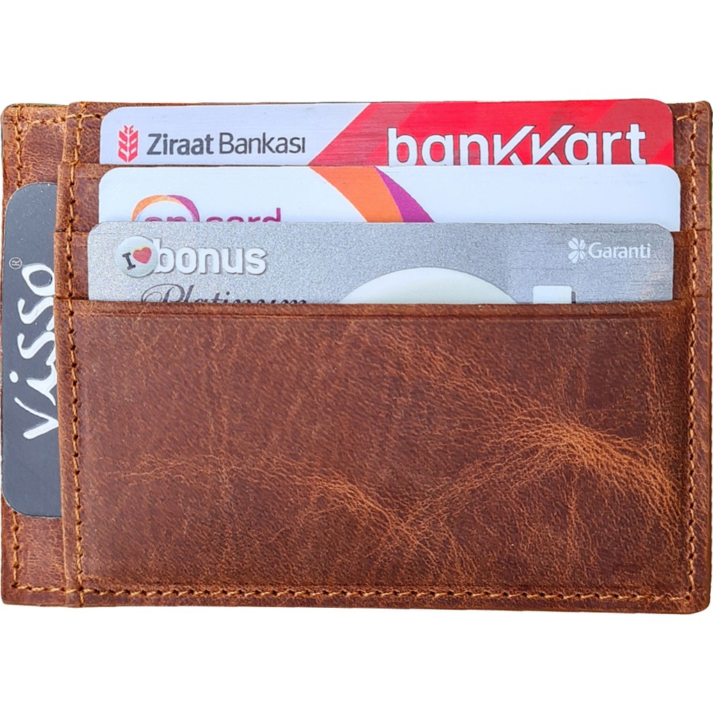 Visso 606 Hakiki Deri Isme Özel Para Bölmeli Erkek ve Kadın Deri Mini Kredi Kartlık Deri Cüzdan Çanta Erkek Kartlık Fiyatı