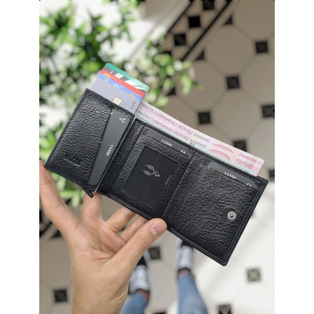 Visso Leather Visso 684 Hakiki Deri Kağıt Para Bölmeli Mekanizmalı Kartlık Cüzdan Çanta Kişiye Özel Ürün Erkek Cüzdan Fiyatı