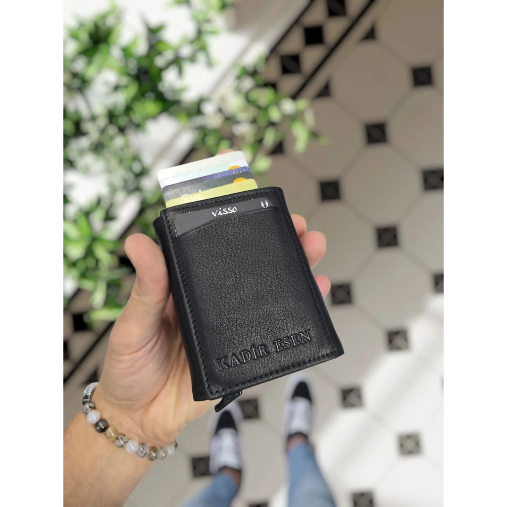 Visso Leather Visso 684 Hakiki Deri Kağıt Para Bölmeli Mekanizmalı Kartlık Cüzdan Çanta Kişiye Özel Ürün Diğer Fiyatı