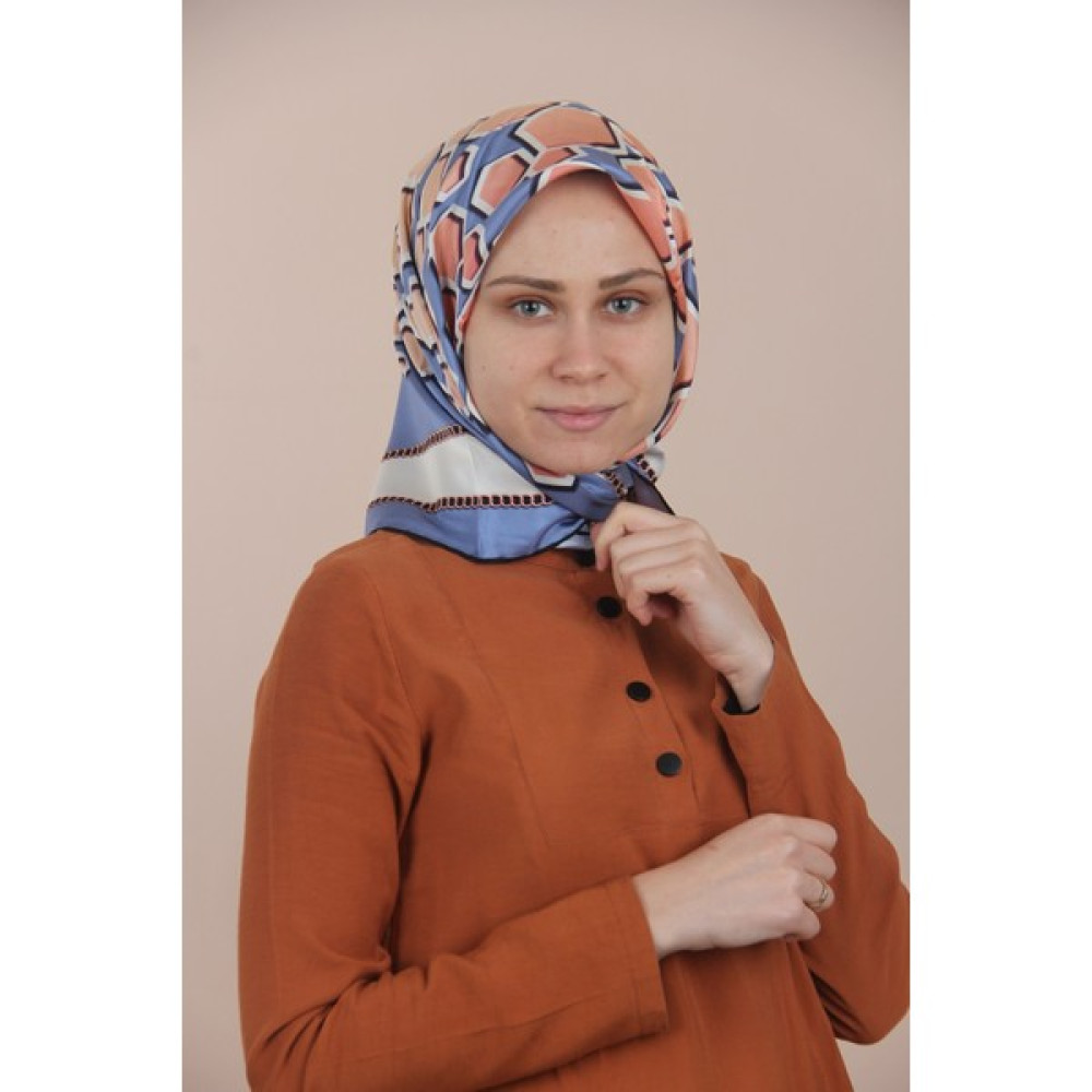 Vissona Indigo Pudra Vissona Twill Ipek Eşarp 17312 Eşarp Fiyatı