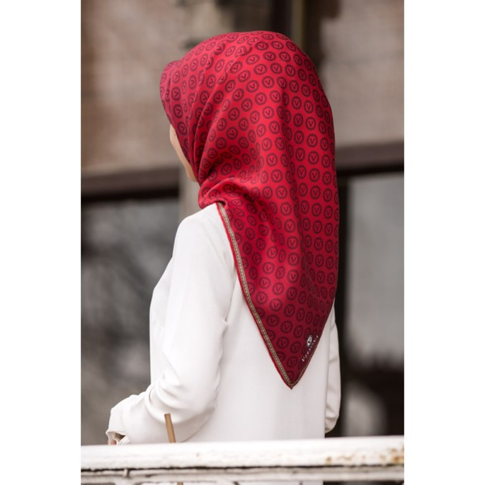 Vissona Twill Ipek Eşarp Kırmızı-12 (Tivil) Eşarp Fiyatı